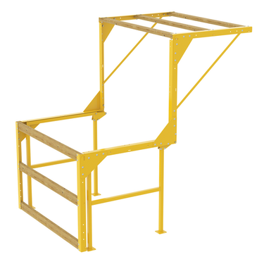 Steel Mezzanine Safety Gate Knockdown 87-3/16 In x 96 In x 87-9/16 In Yellow